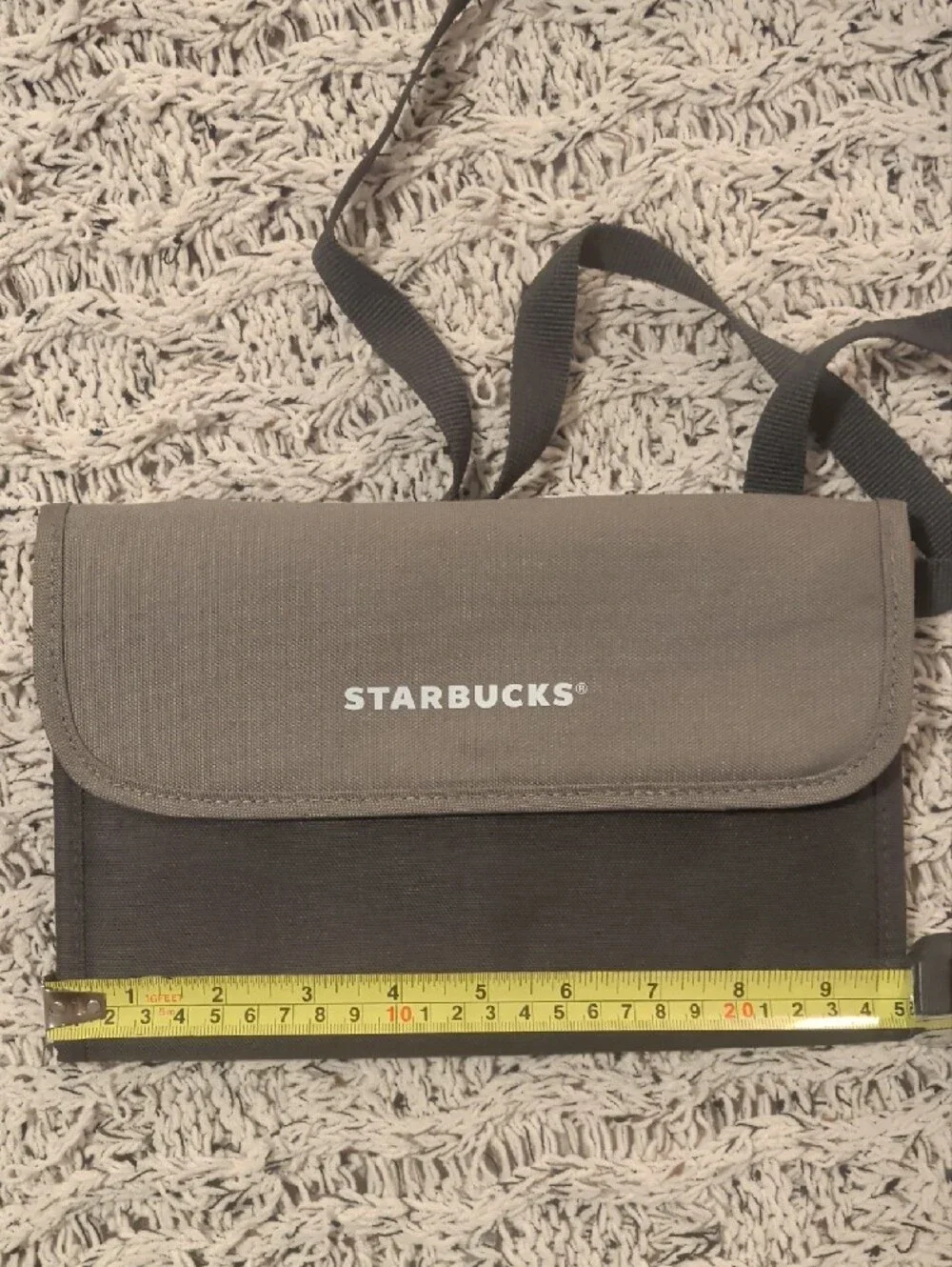 Starbucks Two-Tone Messenger Bag in Taupe and Black